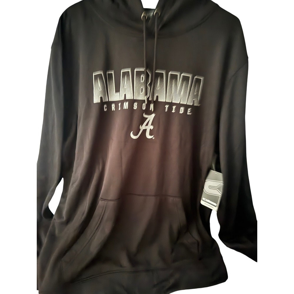 Colosseum Alabama Crimson Tide Mens XL Black Hoodie Sweatshirt NWT